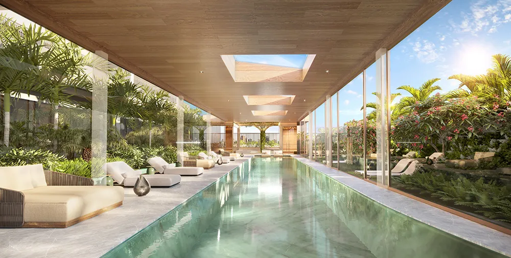 Perspectiva ilustrada da psicina