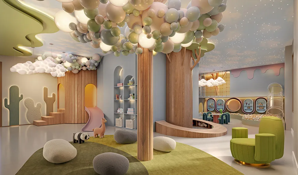 Perspectiva ilustrada da brinquedoteca